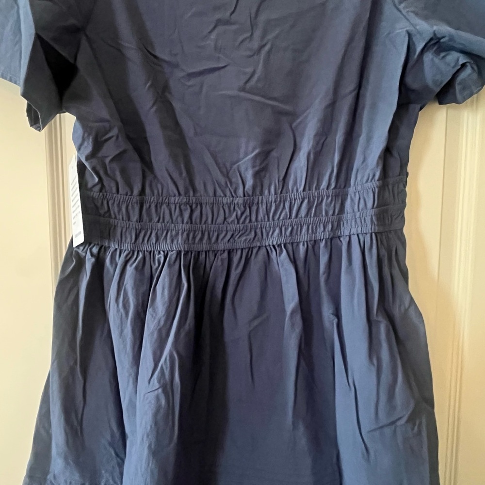 Stitchdrop Designer Navy Cotton Women's Mini Dress Size Large - Picture 6 of 15